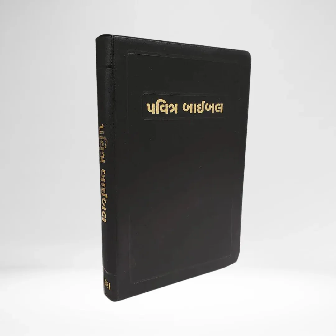 Gujarati, Bible - souple, noir