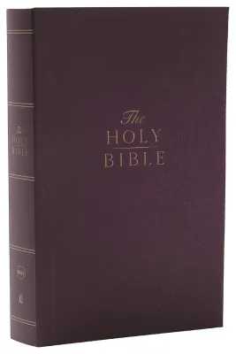 Anglais, Bible, New King James Version, compacte, à parallèles, similicuir violet, paroles de...