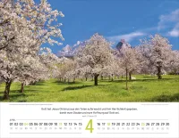 Calendrier Paysages Suisses - Allemand, Calendrier mural