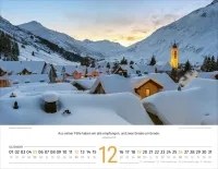 Calendrier Paysages Suisses - Allemand, Calendrier mural