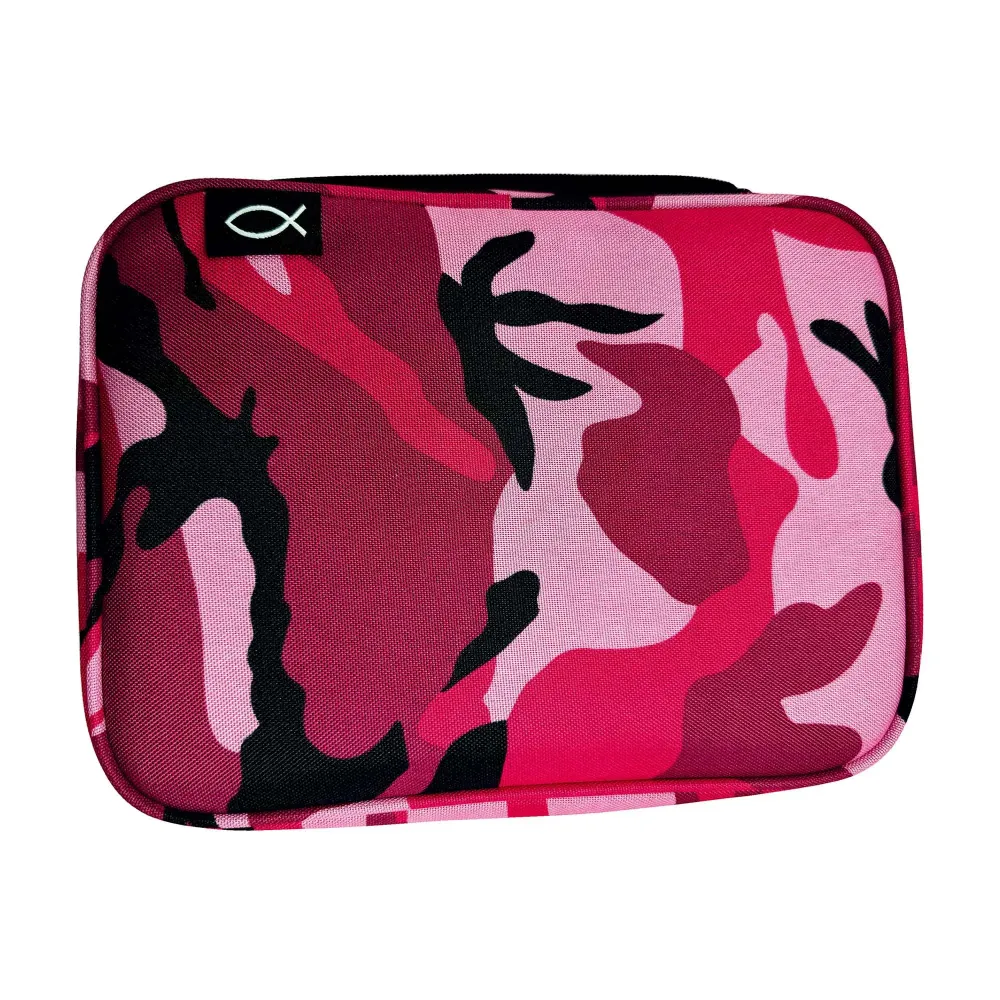 Bibeltasche Ichthys XL - rosa, Nylon mit Tragegriff, Leseband, Stiftschllaufe