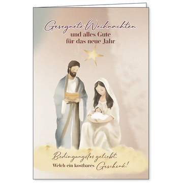 Gesegnete Weihnachten und alles Gute für das neue Jahr (Faltkarte Weihnachten)