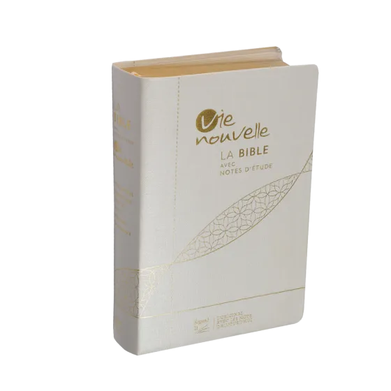 Bible d'étude Vie nouvelle, Segond 21, blanche - Couverture souple, toile, tranches or