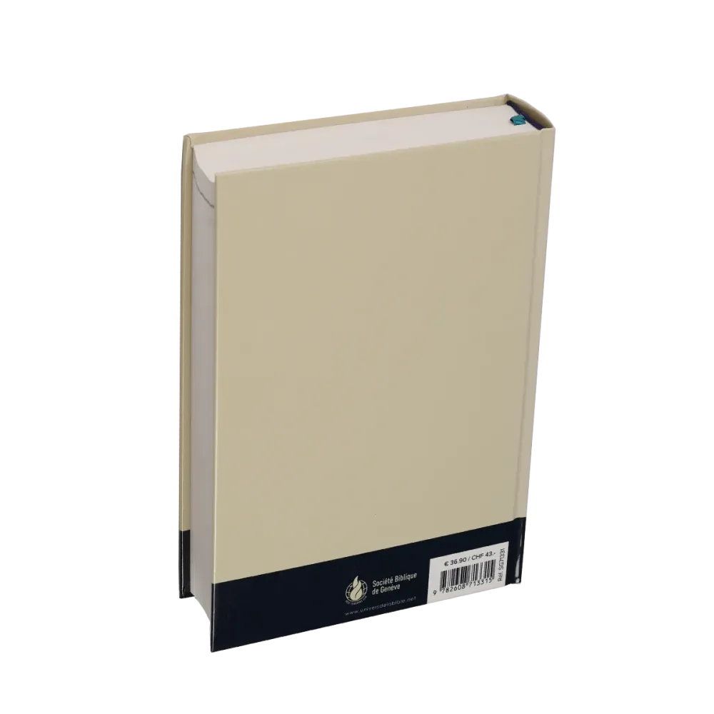 Bilingue français/anglais, Bible, Segond 21/NLT - beige et bleue - couverture rigide