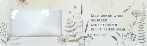 Groß sind die Werke des Herrn - Lesezeichen mit Lupe und Lineal