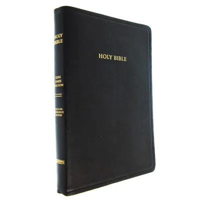 Anglais, Bible King James Version, Gros caractères - Leder schwarz, tranche or, Paroles de Christ...