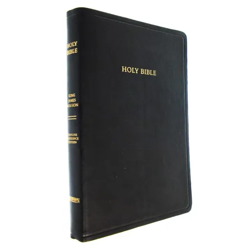 Anglais, Bible King James Version, Gros caractères - Leder schwarz, tranche or, Paroles de Christ...