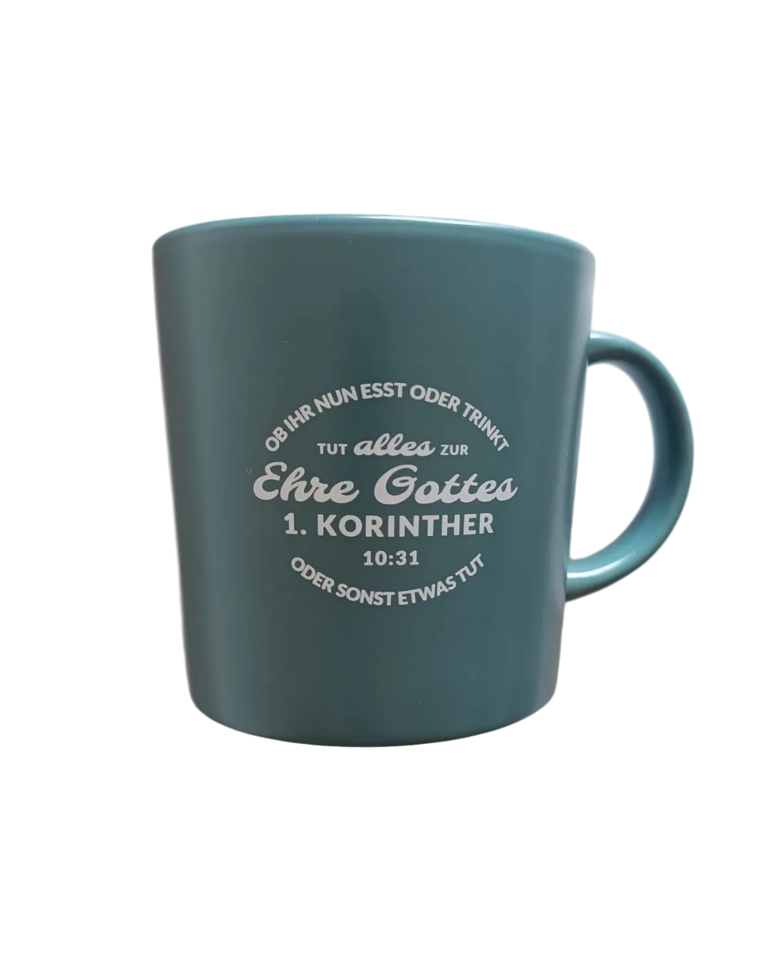 Tasse - Zur Ehre Gottes - Meerblau, 355ml