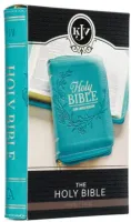 Anglais, Bible, King James Version, format poche avec fermeture éclair - turquoise