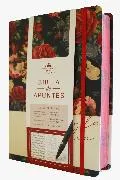 Espaniol, Biblia de Apuntes RVR 1960 Tapa dura, Azul oscuro con flores (Edición cantos pintados)...