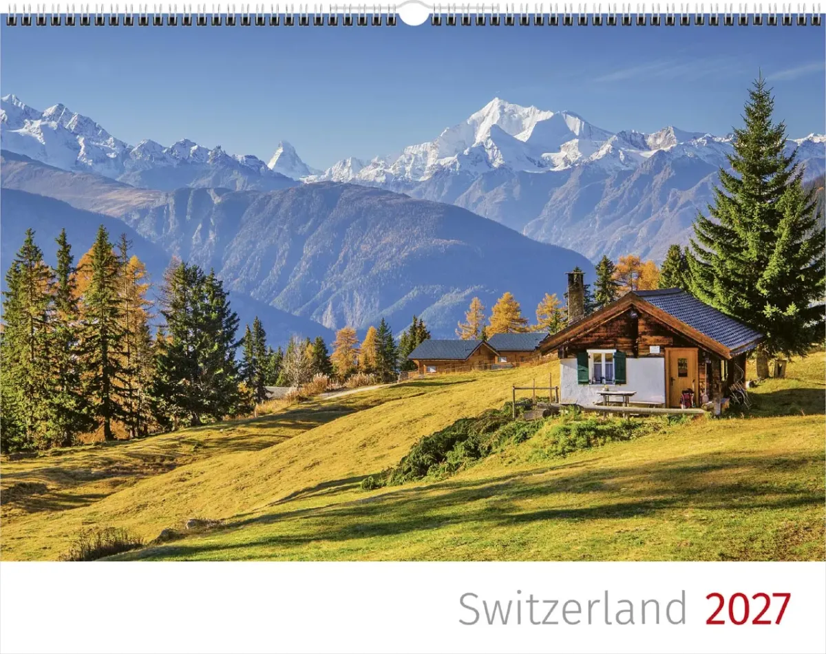 Calendrier Paysages Suisses - Anglais, Calendrier mural