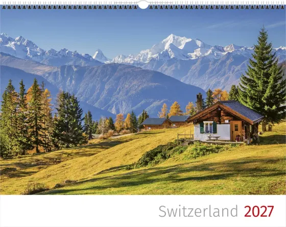 Calendrier Paysages Suisses - Anglais, Calendrier mural