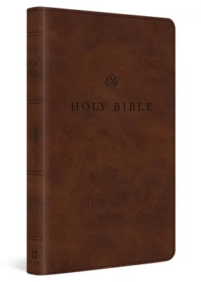 Anglais, Bible, English Standard Version, gros caractères, similicuir brun - ESV Premium Church...