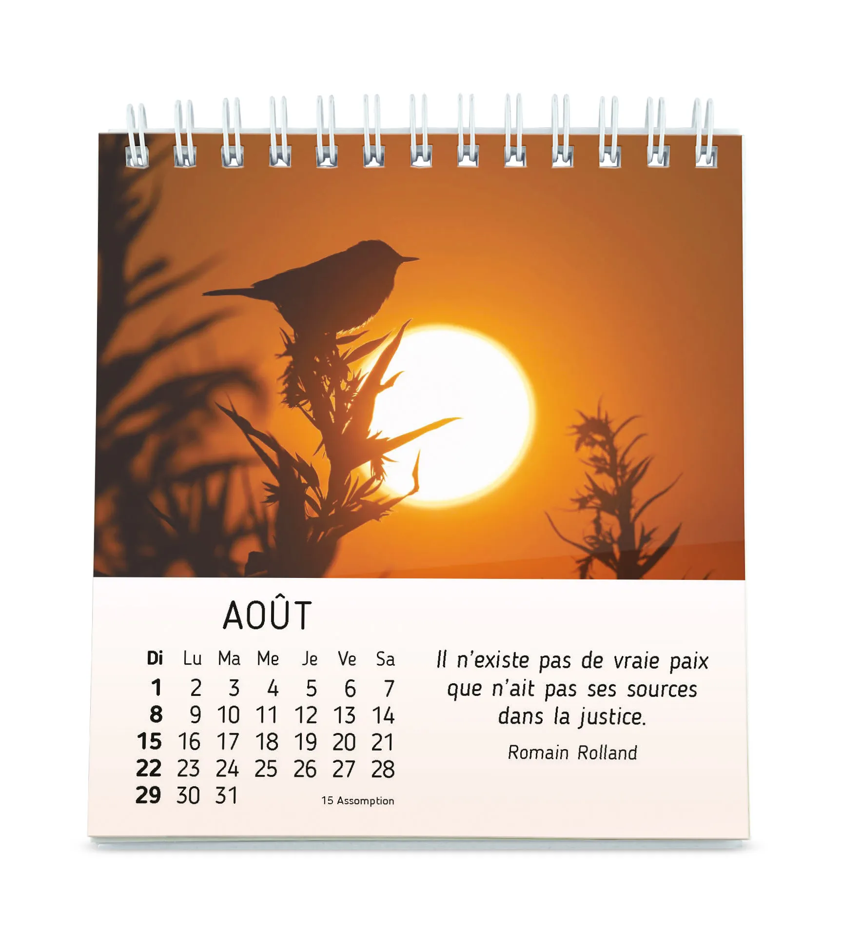 Au cœur du jour - calendrier de table avec citations