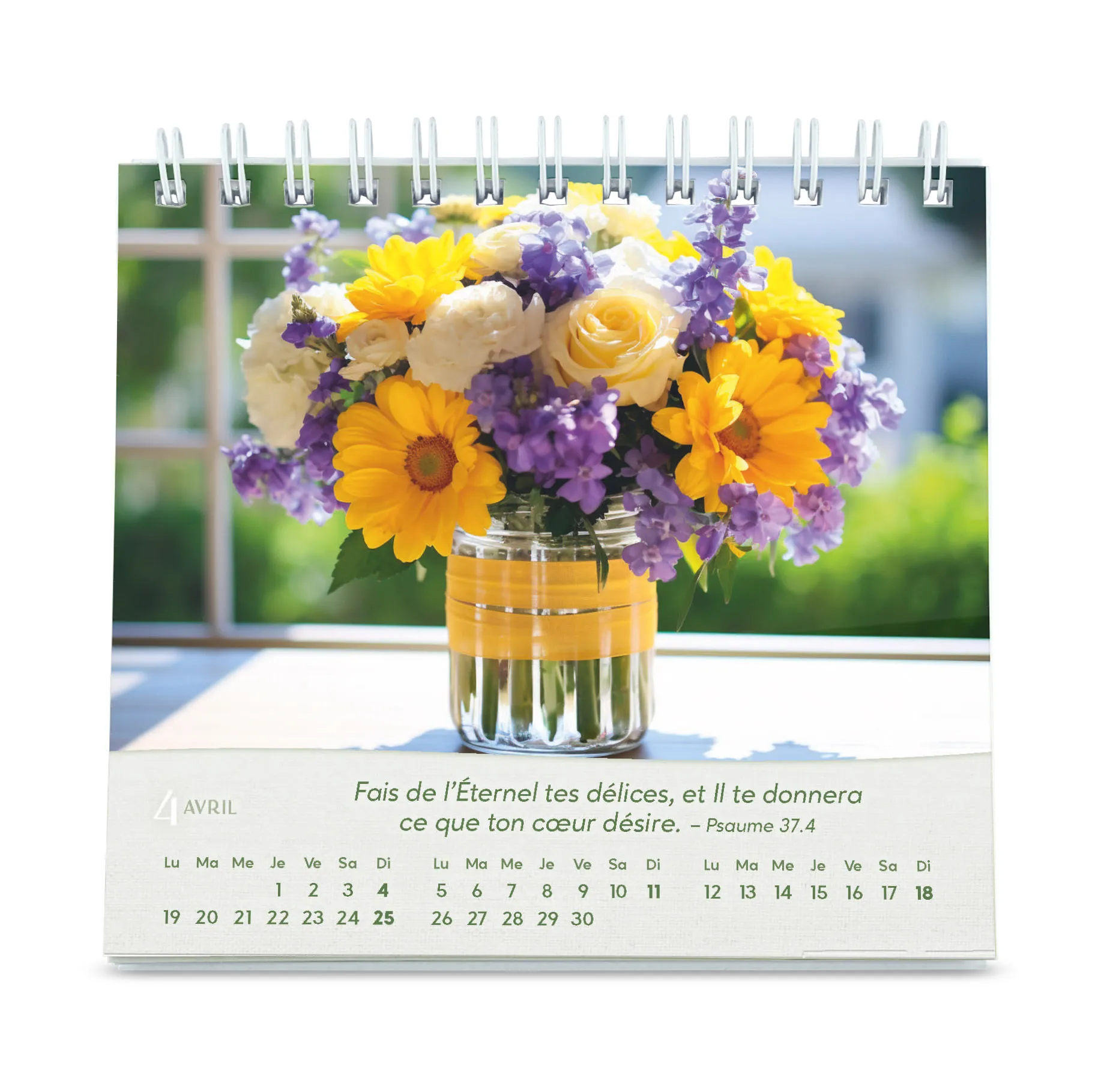 Bouquets - Petit calendrier avec 12 belles photos de bouquets