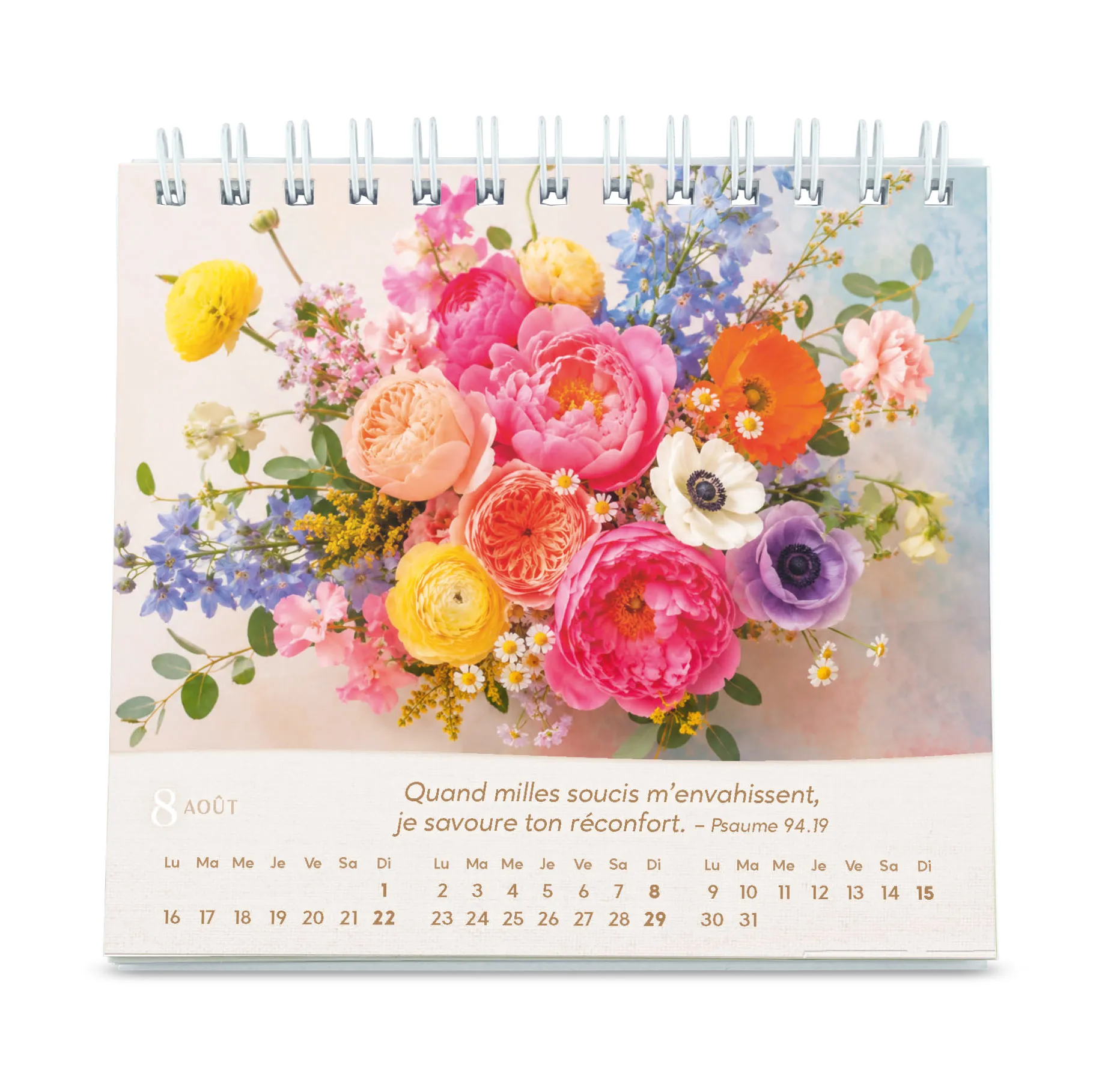 Bouquets - Petit calendrier avec 12 belles photos de bouquets