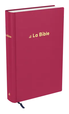 Bible Darby révisée format compact, rigide velours rouge framboise - [Révision 2026]