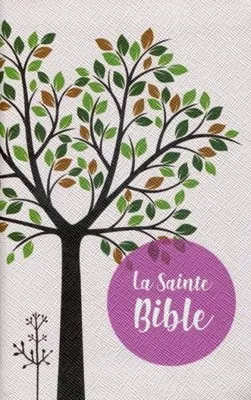 Bible Segond 1910 - compacte, rose, souple similicuir, couverture illustrée arbre, tranches or