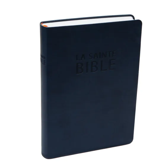 Bible Darby édition de Rolle, grand format, similicuir bleu, souple