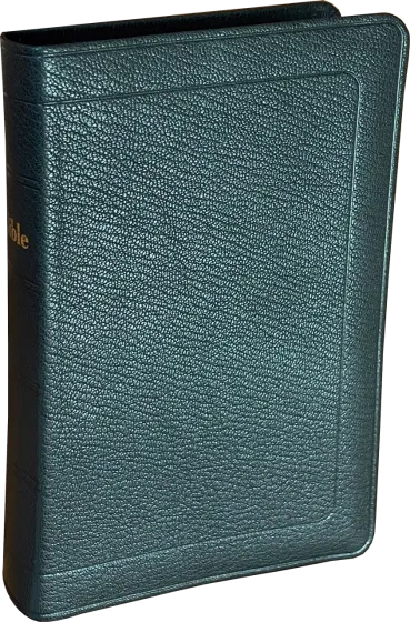 Bible Darby, format compact, cuir véritable noir, avec boîtier