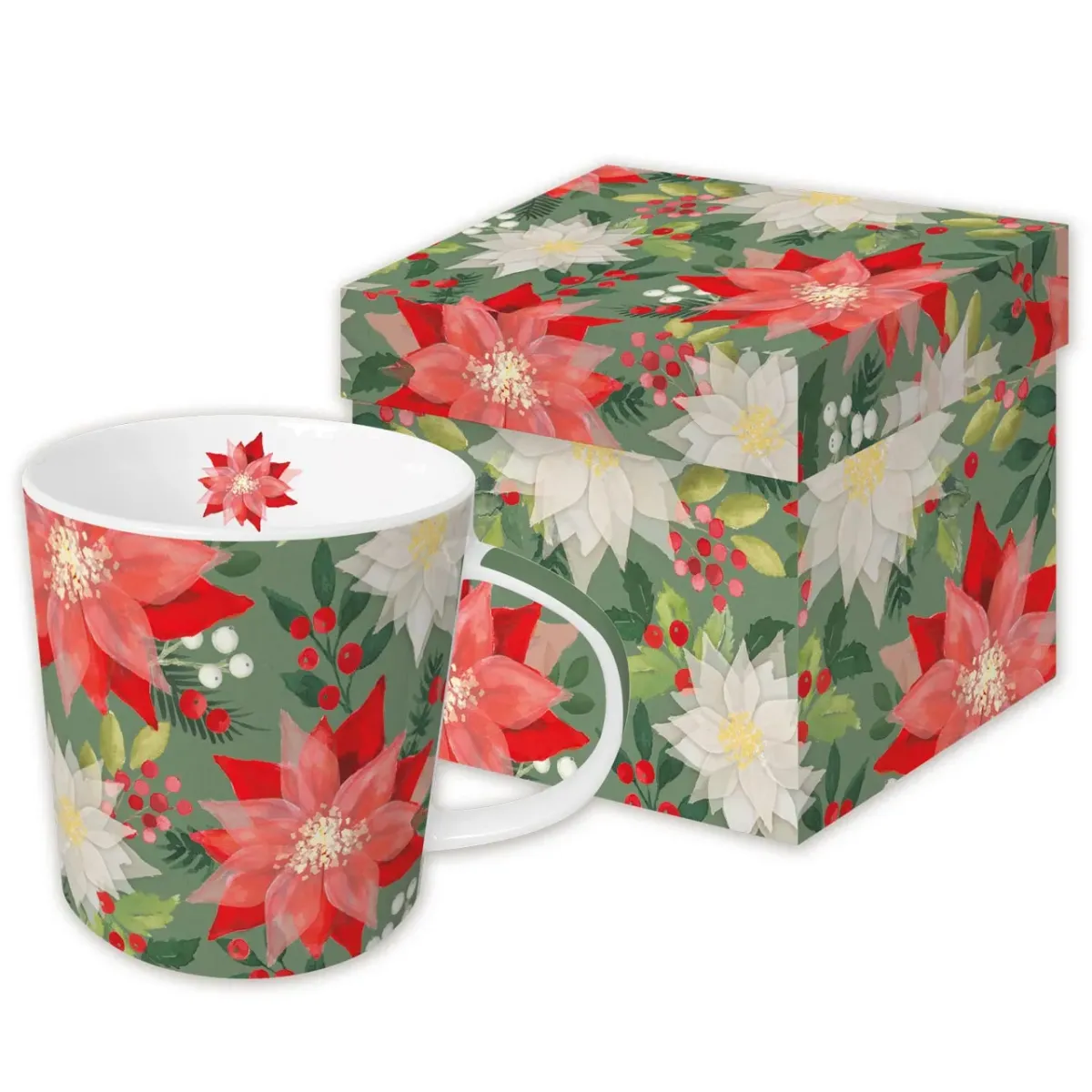 Tasse in Geschenkbox Weihnachtsstern