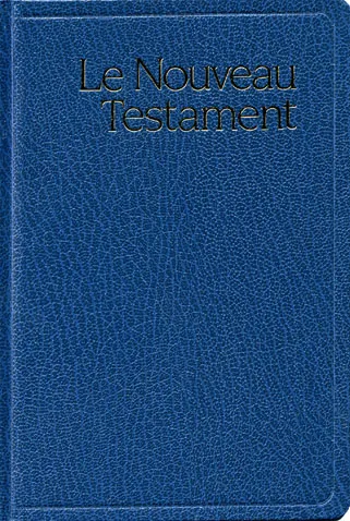 Nouveau Testament Darby, petit format, bleu - Reliure toile rigide, tranche blanche.