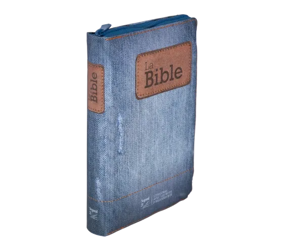 Bible Segond 21 compacte (Premium Style) - couverture souple toilée motif jeans, avec fermeture...