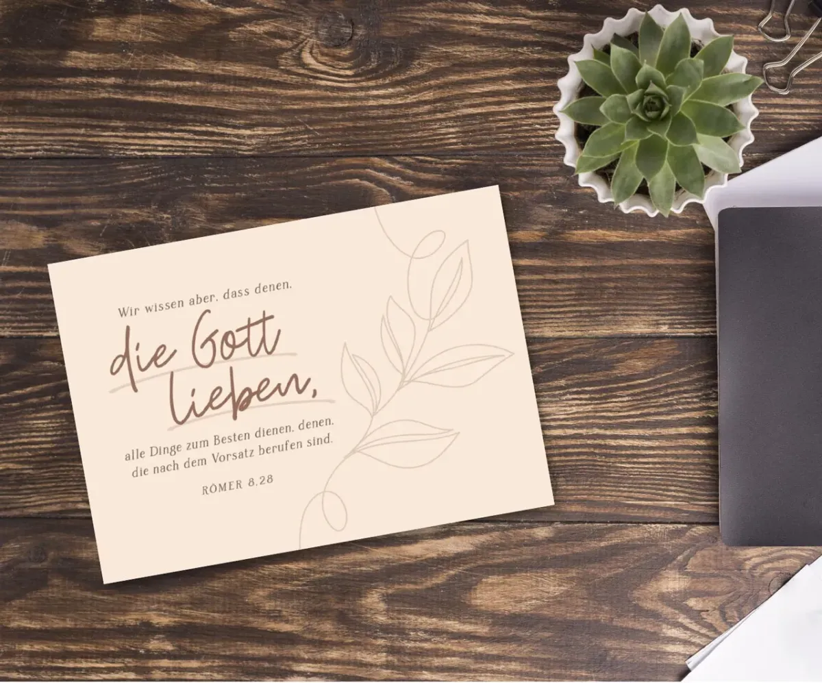 Postkarte Die Gott lieben - Römer 8,28