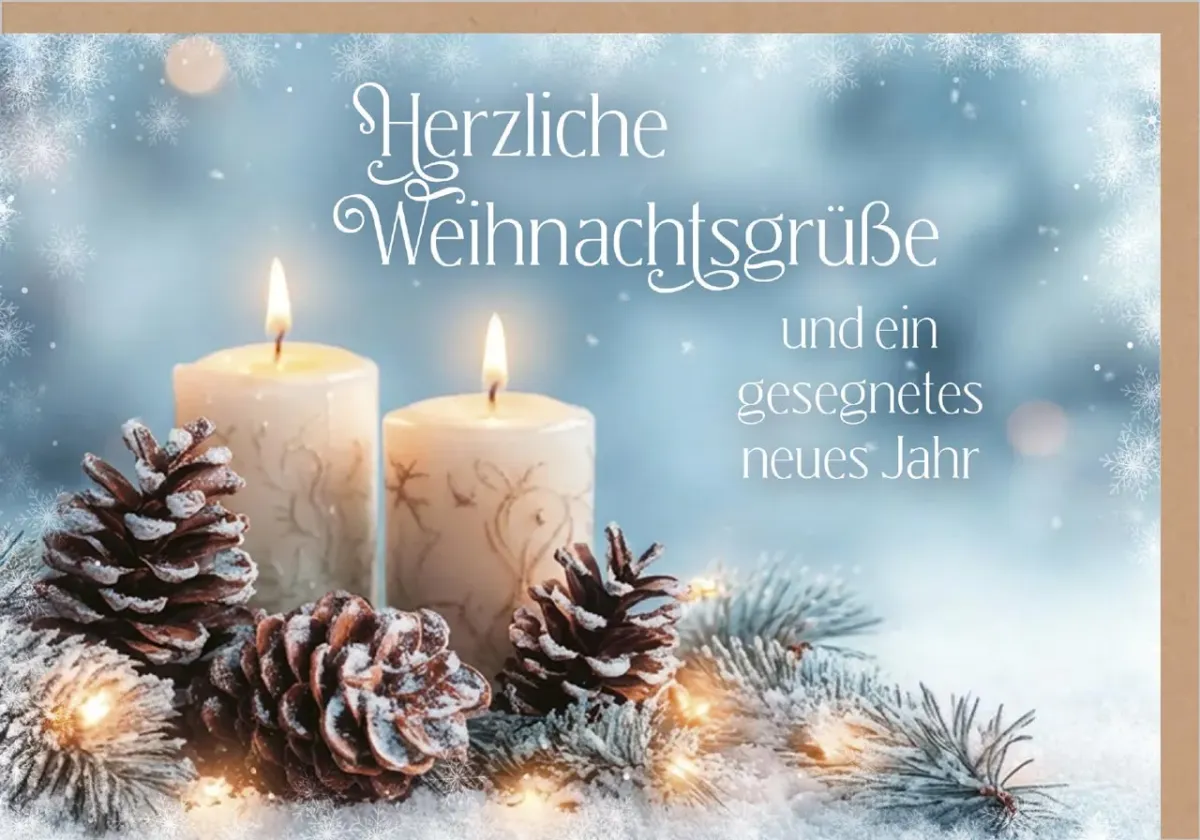 Faltkarte Herzliche Weihnachtsgrüße - Johannes 12,46