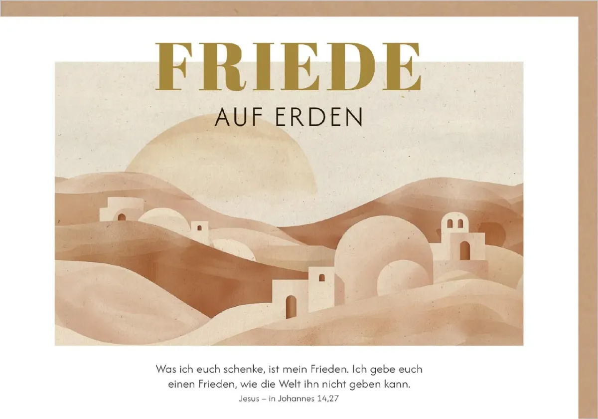 Faltkarte Friede auf Erden - Jesus in Johannes 14,27
