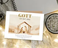 Faltkarte Gott ist mit uns - Matthäus 1,23