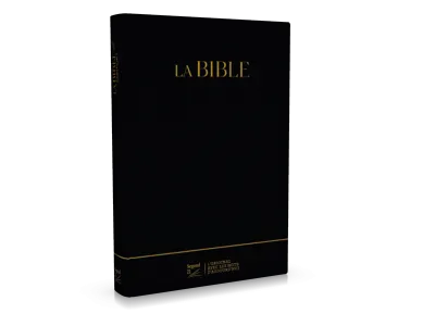 Bible S21 Confort, Souple en cuir véritable, noir, tranches or