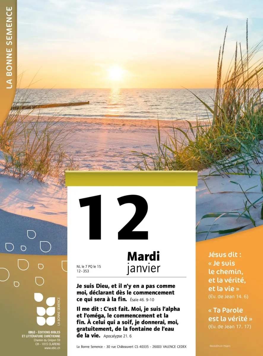 Bonne Semence calendrier éphéméride (La) - mural, à effeuiller, support cartonné