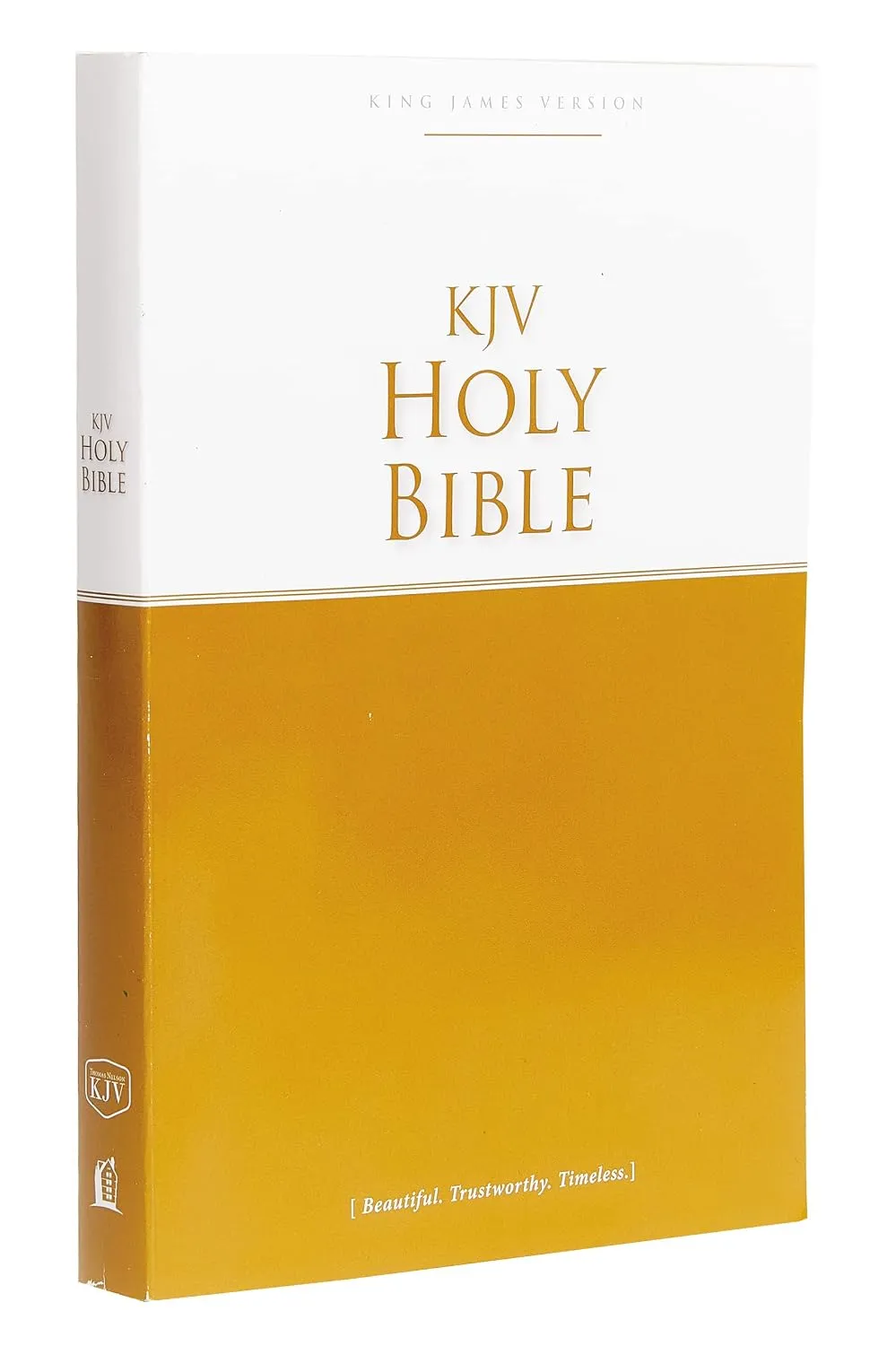 Anglais, Bible, KJV,  paperback, couverture bicolore blanc/jaune - KJV Holy Bible. Economy...