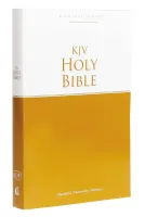 Anglais, Bible, KJV,  paperback, couverture bicolore blanc/jaune - KJV Holy Bible. Economy...