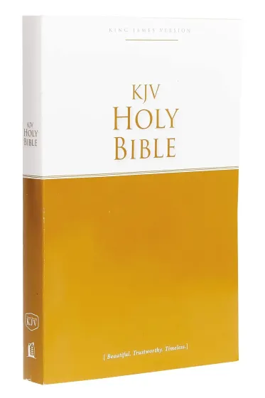Anglais, Bible, KJV,  paperback, couverture bicolore blanc/jaune - KJV Holy Bible. Economy...
