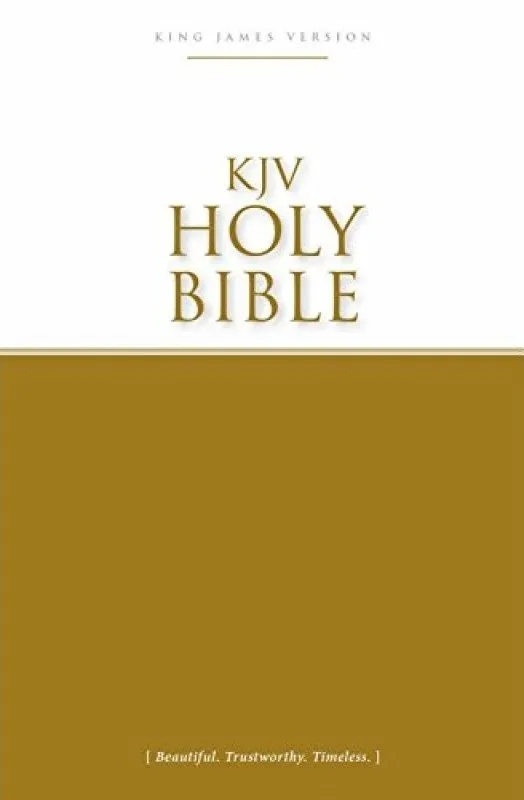 Anglais, Bible, KJV,  paperback, couverture bicolore blanc/jaune - KJV Holy Bible. Economy...