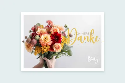 Postkarte | Danke (Motiv gelb)