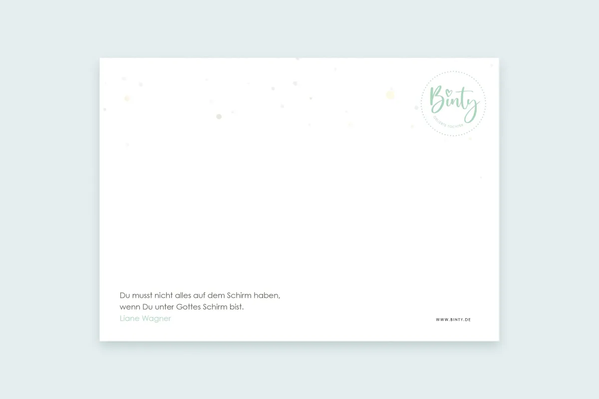 Postkarte | Göttlich beschirmt