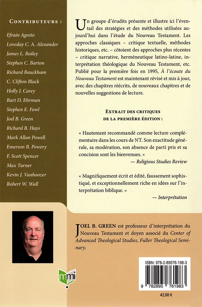 À l'écoute du Nouveau Testament - Stratégies d'interprétation