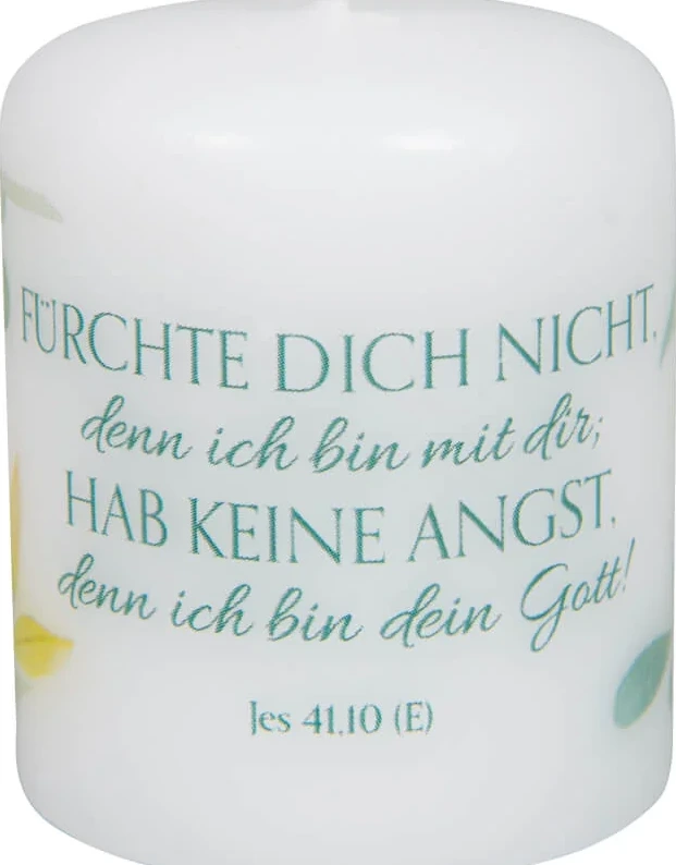 Fürchte dich nicht, denn ich bin mit dir - Tischkerze - Tischkerze Jahreslosung 2027