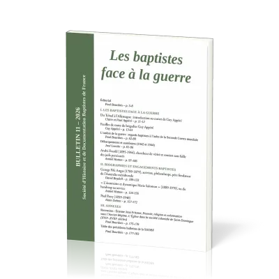 Baptistes face à la guerre (Les) - Bulletin SHDBF 11 – 2026