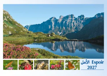 Französisch - Arabisch, Bildkalender Hoffnung - Monatskalender