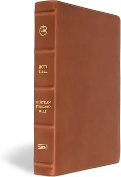 Englisch, Christian Standard Bible Bibel, Grossformat - Leder braun, Lesezeichen, Goldschnitt