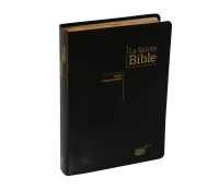 Bible Segond NEG, gros caractères, noire - Couverture souple, fibrocuir, tranche or, avec onglets