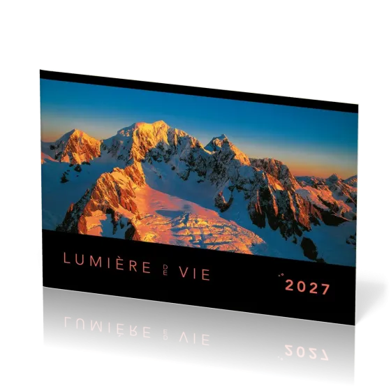 Lumière de vie, calendrier mensuel évangélique - Format : fermé A4 / ouvert A3