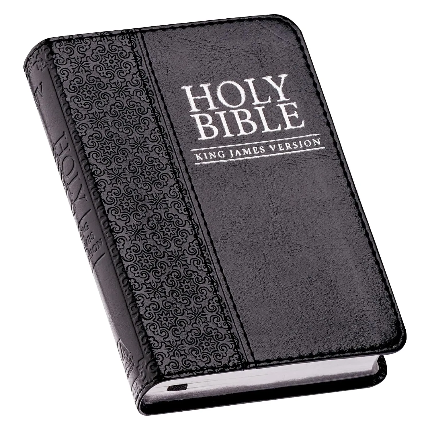 Anglais, Bible, King James Version, de poche, similicuir noir, paroles de Jésus en rouge - KJV...