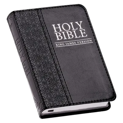 Anglais, Bible, King James Version, de poche, similicuir noir, paroles de Jésus en rouge - KJV...