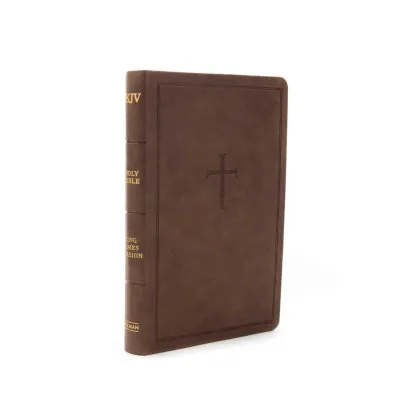 Anglais, Bible King James Version, moyen format, similicuir, brune