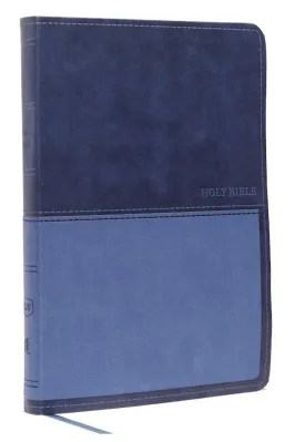 Anglais, Bible King James Version, gros caractères, similicuirt, bleue